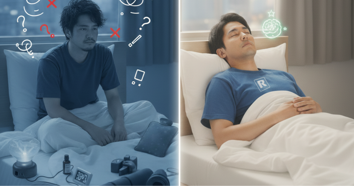 「眠れず悩んでいる社会人へ:リライブシャツが教えてくれる人生を変える眠り」の関連画像