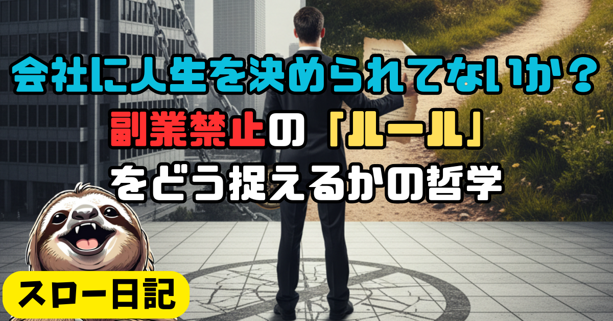 【会社に人生を決められてないか？】副業禁止の「ルール」をどう捉えるかの哲学