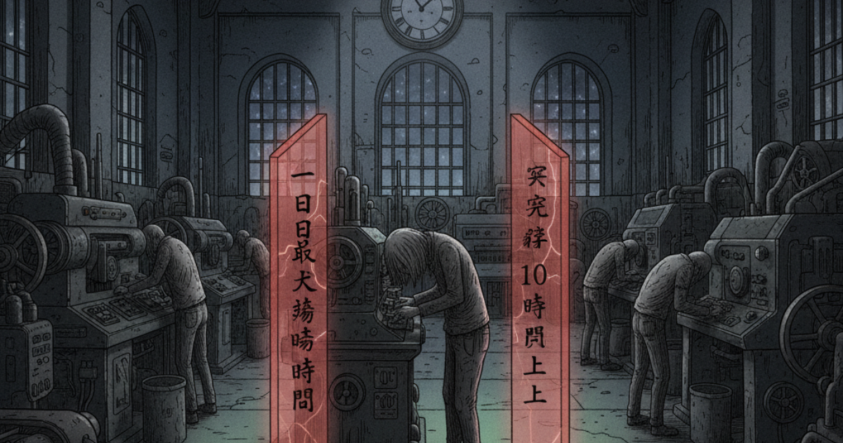 長時間労働のイメージ