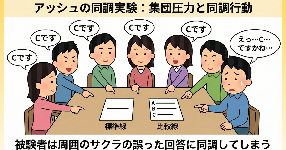 同調実験のわかりやすい図
