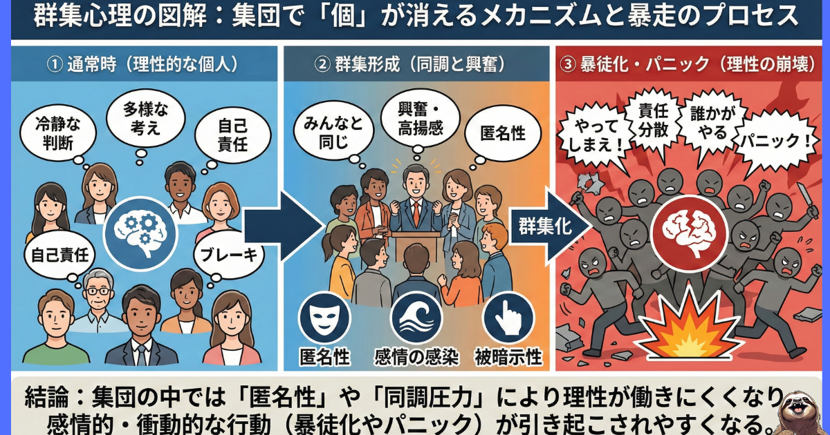 群集心理のわかりやすい図