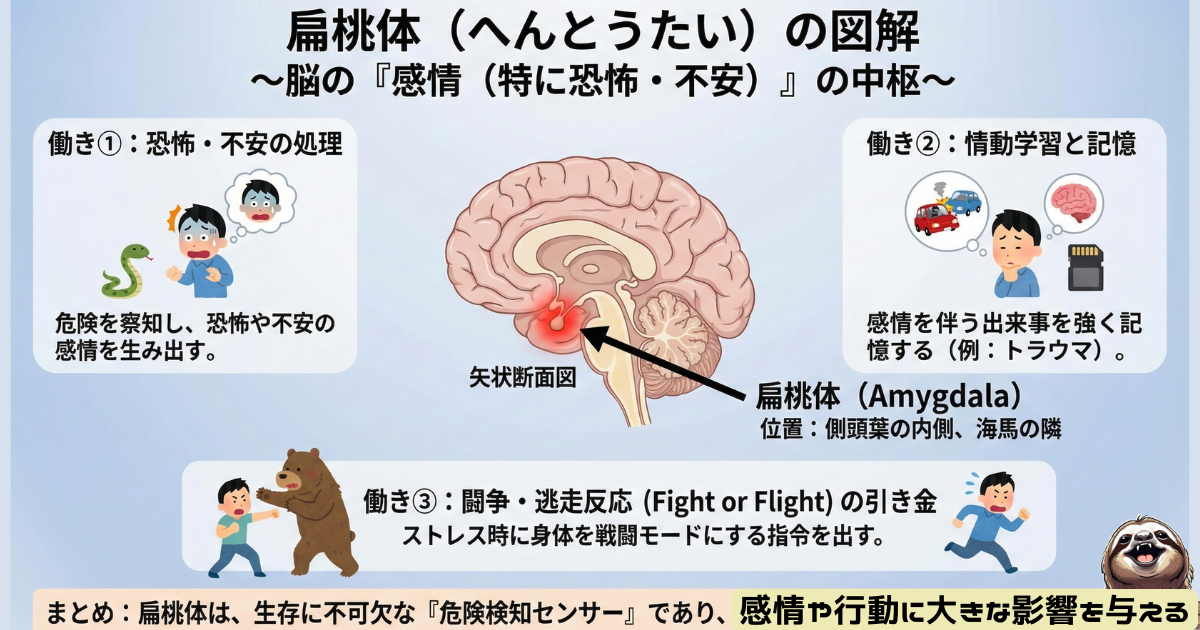 扁桃体の説明図