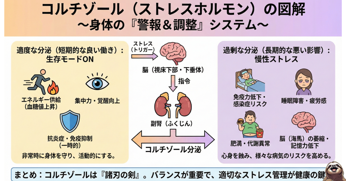 コルチゾールのわかりやすい図
