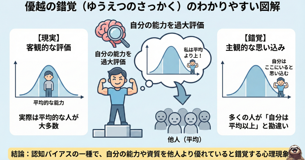 優越の錯覚のわかりやすい図