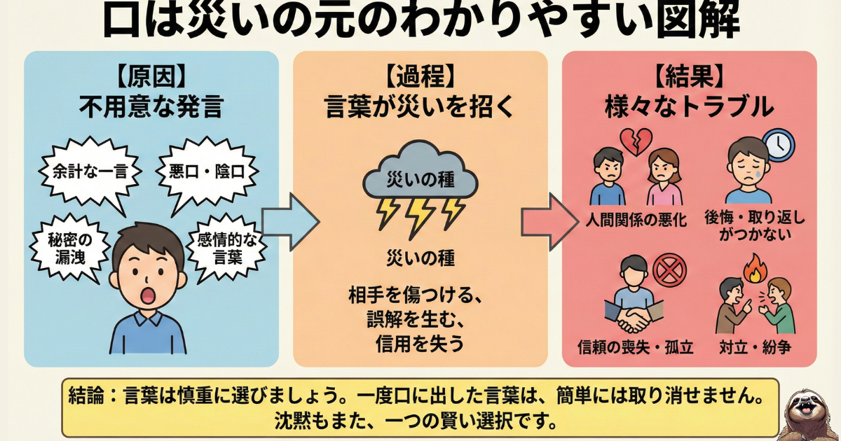 口は災いの元のわかりやすい図