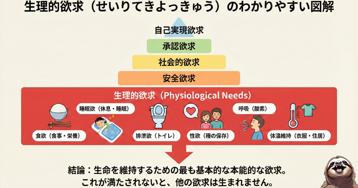 生理的欲求のわかりやすい図