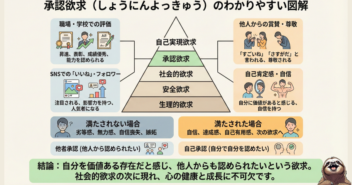 承認欲求のわかりやすい図