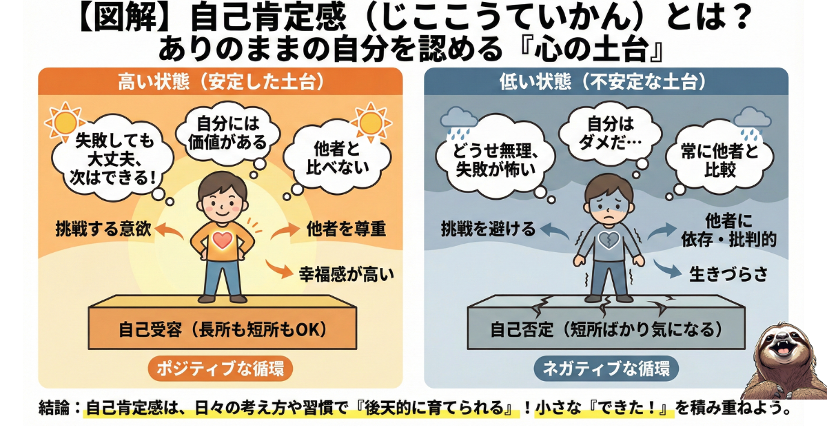 自己肯定感のわかりやすい図