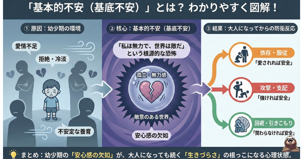 基本的不安(基底不安)のわかりやすい図