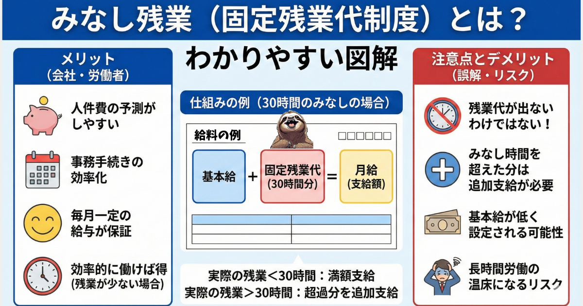 みなし残業のわかりやすい図