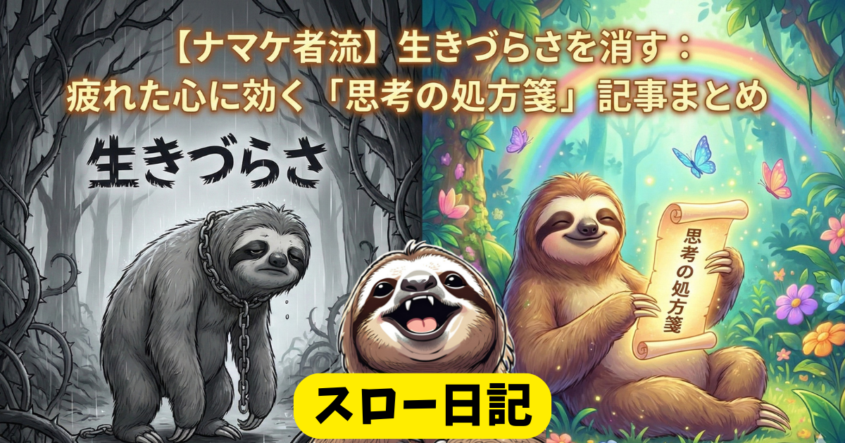 【ナマケ者流】生きづらさを消す：疲れた心に効く「思考の処方箋」記事まとめ
