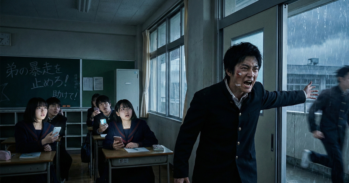 【閲覧注意】いじめの報復と修羅場：普段優しい従兄弟が我慢の限界を超えて暴走し、いじめっ子へ徹底的な反撃を開始。「弟を止めてくれ！」と兄の教室へ助けを求めに来た傷だらけの生徒と、騒然とする教室の様子