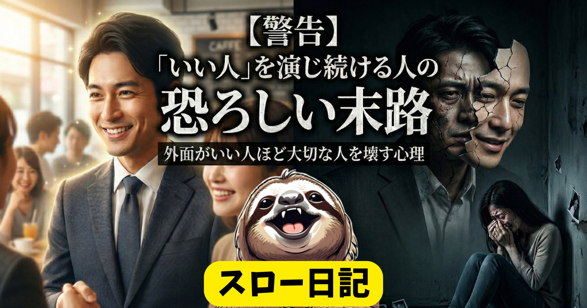 【警告】「いい人」を演じ続ける人の恐ろしい末路：外面がいい人ほど大切な人を壊す心理