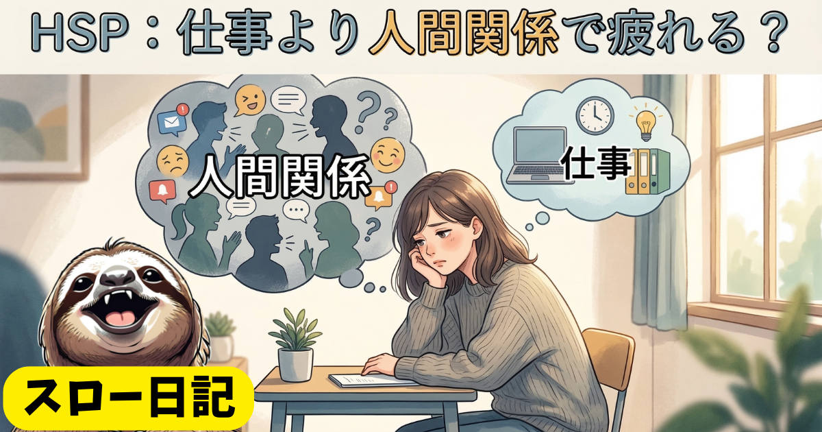 「仕事より人間関係に疲れる」「体力がない」と悩むのは『HSP』だからかもしれない